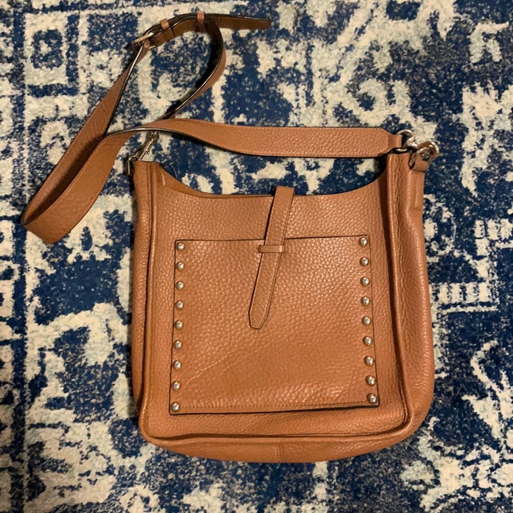 Rebecca Minkoff tan crossbody. Pebbled leather.